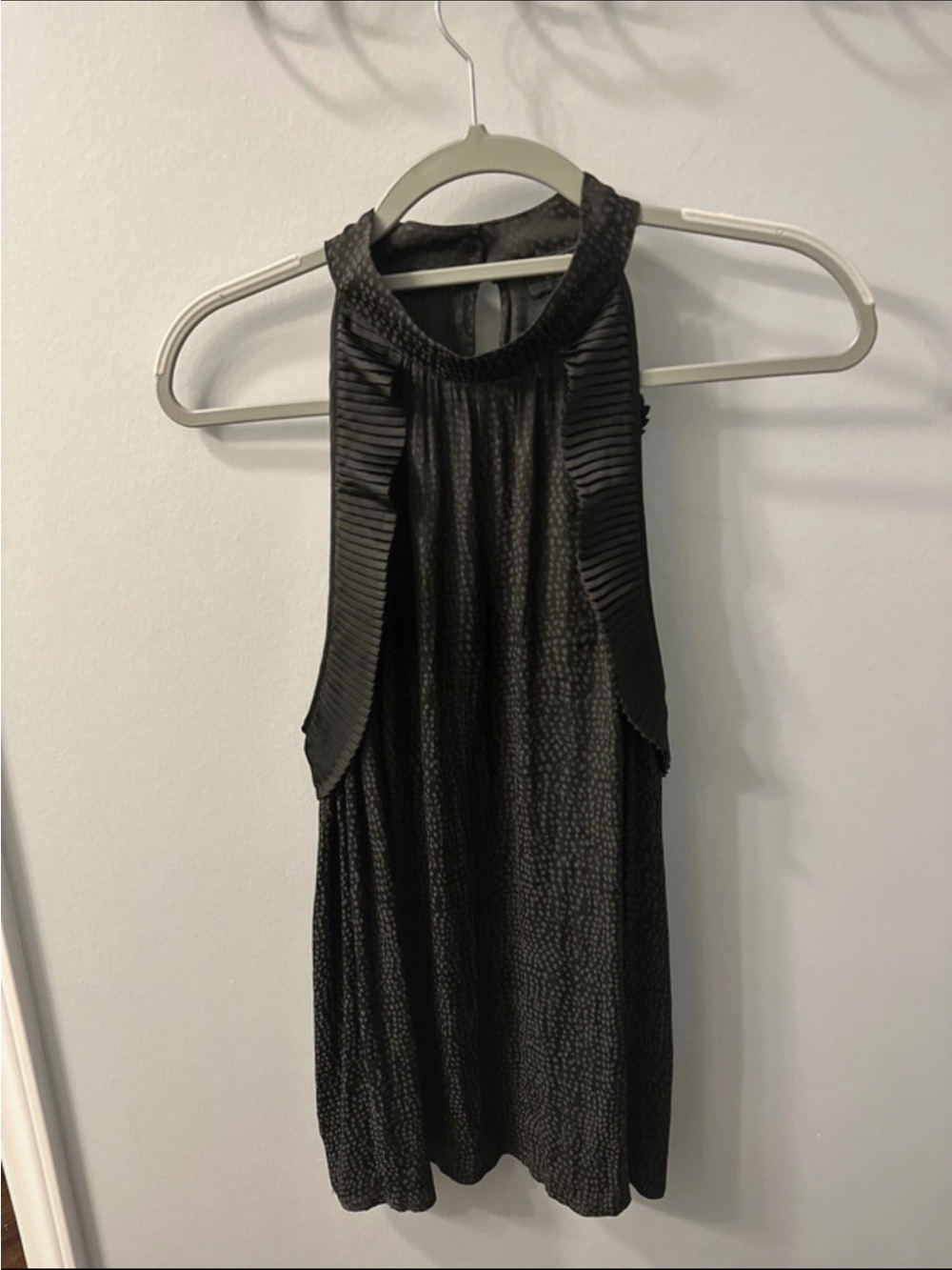 Bellini Black Textured Halter Top